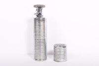 FIRE EXTINGUSHER: A French circa 1940/50s 'Stop Fire' chrome plated brass fire extinguisher, 20cm high, 5cm diameter - 3