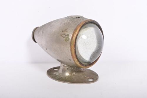 SMITHS: A 1920s Smiths indicator lamp, nickle plated brass, 8cm high, 11cm long