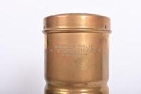 LUCAS: A 1920s Lucas No.12C brass light bulb holder, stamped JOSEPH LUCAS LTD SPARE&nbsp;BULBS BIRMINGHAM to side, 14m long, 7cm diameter - 2