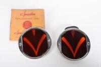SPARTAN: A pair of American Spartan replacement indicator lenses, one with original box, 10.5cm diameter