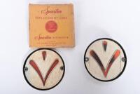 SPARTAN: A pair of American Spartan replacement indicator lenses, one with original box, 10.5cm diameter - 2