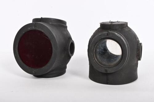 RUBBOLITE: A pair of Rubbolite Flexible Lamps Ltd rear stop lights, 7.5cm long