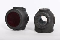 RUBBOLITE: A pair of Rubbolite Flexible Lamps Ltd rear stop lights, 7.5cm long