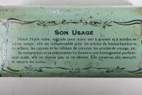 OIL TIN: A circa 1910/20s French Huiles et Graisses Industrielles oil tin, marked to base Talagrand Lyon, 17cm high - 6