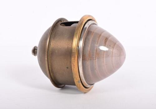 REVERSING LIGHT: A vintage rear brass reversing light, 7cm long, glass 5cm diameter