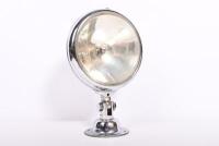 SPOTLIGHTS: A circa 1940s ajustable chrome plated spotlight, 25cm high