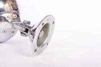 SPOTLIGHTS: A circa 1940s ajustable chrome plated spotlight, 25cm high - 3