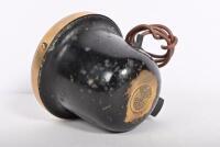 LUCAS: A circa 1920s brass reverse light, makers mark to rear, .9cm high, glass 6cm diameter - 2