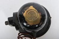 LUCAS: A circa 1920s brass reverse light, makers mark to rear, .9cm high, glass 6cm diameter - 3