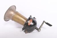 VIBROPHONE: A Vibrophone manual operated vibrating horn, 34cm long