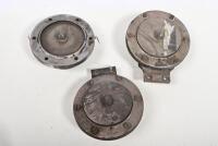 LUCAS: A set of three Lucas electric horns, 12.5cm diameter