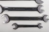 T WILLIAMS: A 1930/40s TW set of seven super slim spanners BSF, AF and W - 3