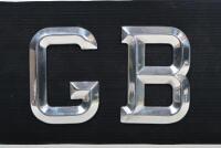 GREAT BRITAIN:A set of chromed brass Great Britain 'GB' letters, 9cm high - 2