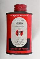 STOP: A one US pint Hydraulic Brake Fluid can with contents, sealed and full - 4