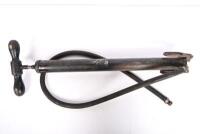 SHELLEY: A 1920s Shelley steel footpump, 53cm high