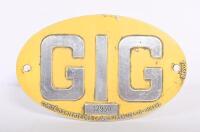 GIG: A French war veterans aluminium plate by Depose, numbered 32930, 10 x 16cm