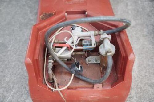 TANKS A brown &lsquo;Polymaster&rsquo; 400ltr multifunctional tank with fitted pump.