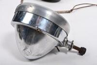 SPOTLIGHTS: A collection of four 1920s spotlights, including S&M lamp company, Autoreelite and Agree B, largest glass 14.5cm diameter - 5
