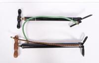 FOOTPUMPS: A collection of two restored footpumps, longest 54cm