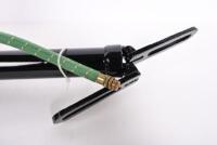 FOOTPUMPS: A collection of two restored footpumps, longest 54cm - 3