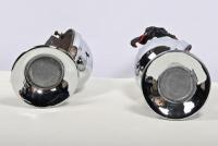 LUCAS: A pair of 1940s Lucas chrome twin tone horns, 17cm long