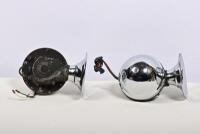 LUCAS: A pair of 1940s Lucas chrome twin tone horns, 17cm long - 2