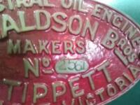 RONALDSON BROTHERS & TIPPETT 11 H.P. STATIONARY ENGINE - 18