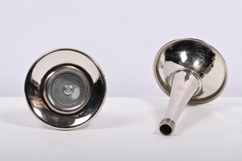 LUCAS: A pair of 1940s Lucas chrome trumpets, 18cm long