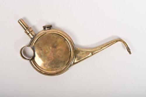 LUCAS:: A 1910/20s Lucas brass motor oiler, stamped Jos Lucas Ltd No 38 Motor Oiler to side, 20.5cm long