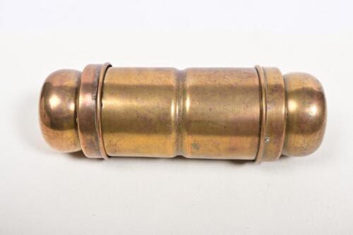 LUCAS: A Lucas No 17C brass spare lightbulb holder, 20.25cm long