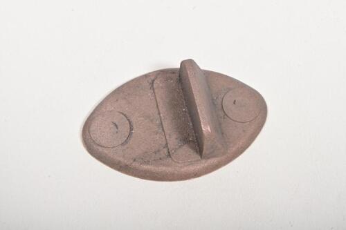 HORN BRACKET: A cast bronze bracket for mounting vintage horns to firewall, blank holes to be drilled