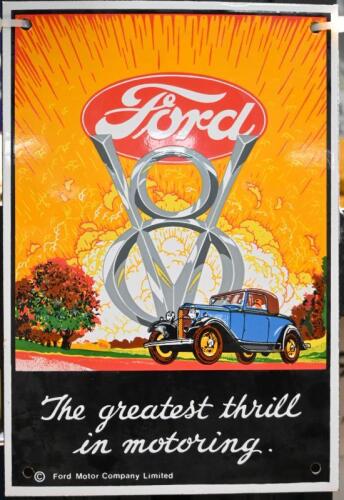 FORD: A good quality reproduction V8 enamel sign, 26cm high x 17.5cm wide