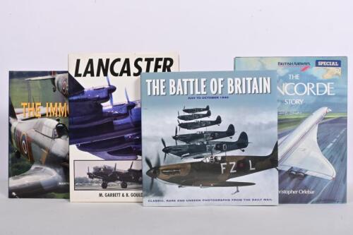 AIRPLANES: Four hardcover books detailing airplanes. 'THE BATTLE OF BRITAIN' by James Alexander