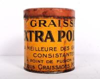 GREASE TIN: A circa 1930s French grease tin, 12cm high