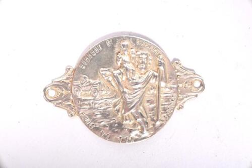 ST CHRISTOPHER: A 1920s sterling silver St. Christopher badge,&nbsp;5.5cm wide