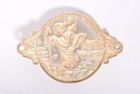 ST CHRISTOPHER: A 1920s sterling silver St. Christopher badge,&nbsp;5.5cm wide - 2