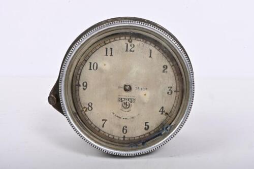 SMITHS: A Smiths 8 Day dash clock, Cricklewood Works, London. H - 75,838, not recently serviced or timed, hands loose inside, glass 8cm
