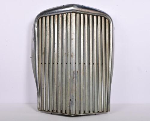 JAGUAR: A Jaguar Mk IV grille, chrome on brass, straight unrestored condition, 73cm high