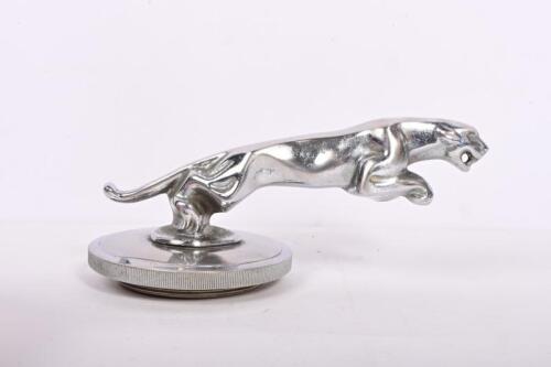 JAGUAR: A Jaguar leaping cat chrome mascot on a MK V radiator cap, 20cm long, some oxidation