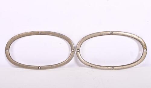 WINDOW FRAME: A veteran/vintage tourer car inner and outer window frame, nickel on brass, 9.5 x 17cm
