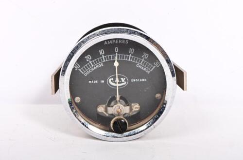CAV: A NOS CAV ammeter 30-0-30, glass 4.5cm