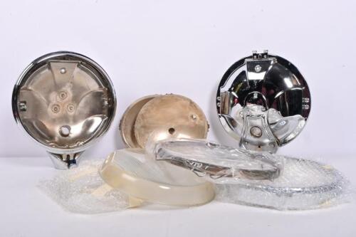 RYAN-LITE: A pair of Ryan-Lite headlamps, with original labels incuded, glass 22cm diameter