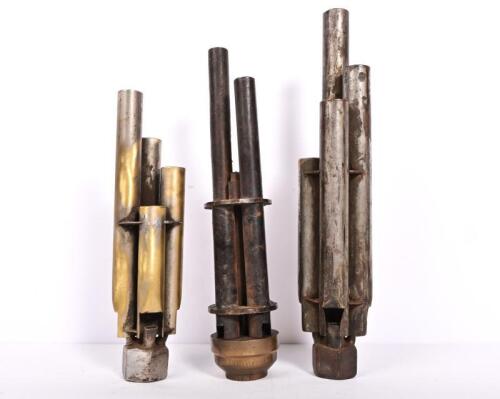 LOCOMOTIVE WHISTLE: Three four chime steam locomotive whistles, possiby for narrow gauge trains, the longest 38cm