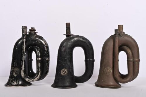 KING OF THE ROAD: Three King of the Road trumpets, the longest 24.5cm long