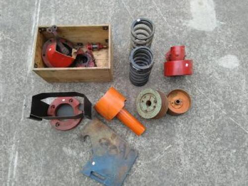 PARTS: A group of miscellaneous parts springs, wheels, pulley and other items