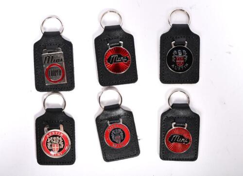 AUSTIN: A collection of six&nbsp;unused near new Austin Mini /Mini / Mini Cooper&nbsp;enameled key rings