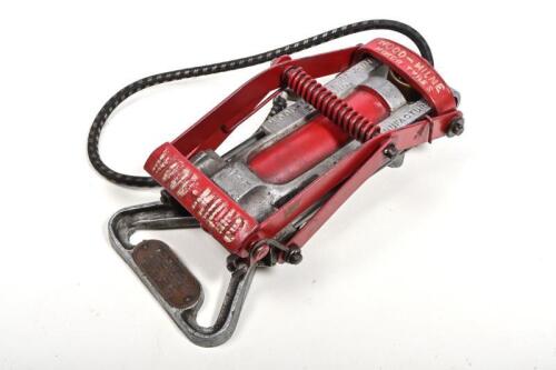 FOOT PUMP: A circa 1940s Wood-Milne tyre foot pump, 33cm long