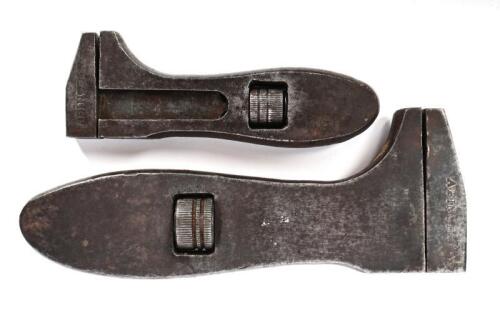 ABINGTON/KING DICK: Two Abington King Dick 1940s adjustable spanners, longest 15cm