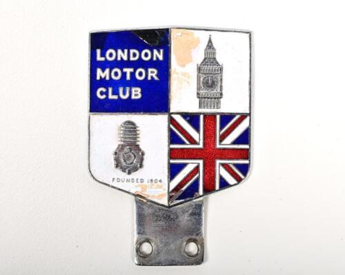LONDON: A heavy London Motor Club enamelled grill badge, 11.5cm high