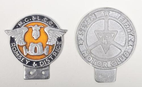 UK CLUBS: A Seve Fifty and Romsey & District Motor Club badges, the later stamped Birmingham